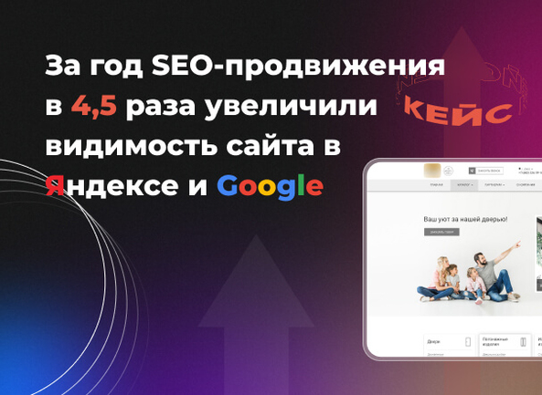 [Кейс] Рост видимости в Яндекс & Google в 4,5 раза и посещаемости на 1000 человек за год